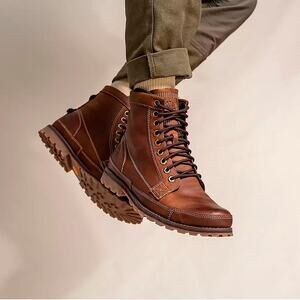 Timberland Earthkeepers Heritage Men's Brown Leather Lace Up Boots US 9W Outdoor